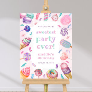 Sweet Celebration Candy Birthday Willkommenszeiche Poster