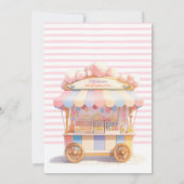 Sweet Celebration Cotton Candy Girls Geburtstag Einladung (Rückseite)