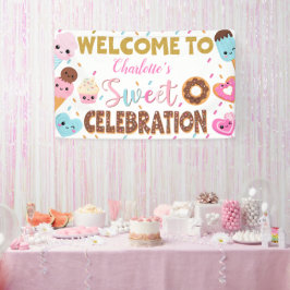 Sweet Celebration Donut Birthday Willkommen Banner