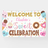 Sweet Celebration Donut Birthday Willkommen Banner (Horizontal)