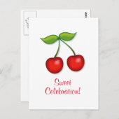 Sweet Celebration Einladung Postkarte (Vorne/Hinten)