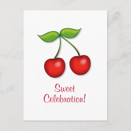 Sweet Celebration Einladung Postkarte (Vorderseite)