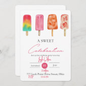 Sweet Celebration Geburtstag Einladung (Vorne/Hinten)