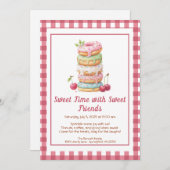 Sweet Celebration Invite – Colorful Donuts Party  Einladung (Vorne/Hinten)
