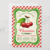 Sweet Celebration | Kirschen Einladung zum Geburts (Vorderseite)