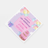 Sweet Celebration: Lila Geburtstagspapier Napkin Serviette (Ecke)
