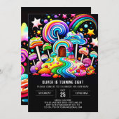 Sweet Celebration Lollipop Geburtstag Einladung (Vorne/Hinten)