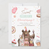 Sweet Celebration Party Animals Girl Geburtstag Einladung (Vorderseite)