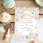 Sweet Celebration Pastel Candy Shoppe Geburtstag Einladung<br><div class="desc">Zwei Sweet & So Niedlich! Eine wunderbar süße Geburtstagseinladung zum zweiten Geburtstag Ihrer Kleinen. Ein pastellfarbener Süßwarenladen träumt, alle Texte außer dem Wort "Sweet" können angepasst werden, sodass Sie den Text für Ihren besondere Anlass ändern können. Es gibt auch mehrere Variationen im Hübschen Einladungs-Shop, sowie passende Accessoires, Schilder, Gastgeschenke, Karten...</div>