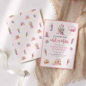 Sweet Celebration Pink Candyland Birthday Party Einladung