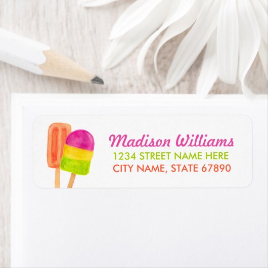 Sweet Celebration Return Address Label / White (Insitu)