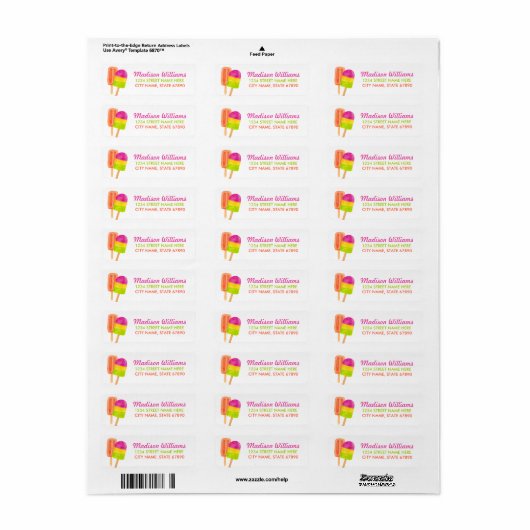Sweet Celebration Return Address Label / White (Vorne)