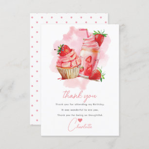 Sweet Celebration Strawberry Birthday Dankeskarte