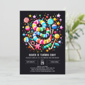 Sweet Celebration Wonderland Geburtstag Einladung (Stehend Vorderseite)