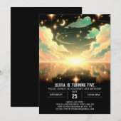 Sweet Celestial Digital Geburtstag Einladung (Vorne/Hinten)