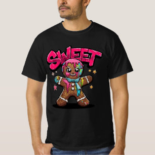 Sweet Chaos – Graffiti Gingerbread Christmas Shirt