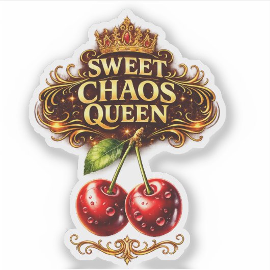 Sweet Chaos Queen Cherry Sticker (Vorderseite)