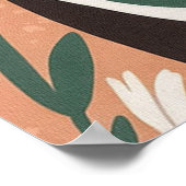 Sweet Charming Kitty mit Blume Poster (Ecke)