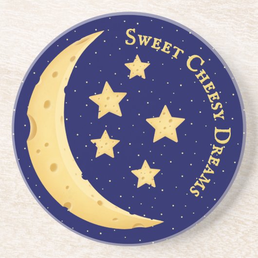 Sweet Cheesy Dreams Niedlich Moon & Stars Personal Getränkeuntersetzer (Vorne)