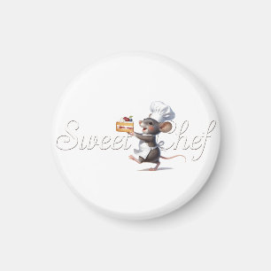"Sweet Chef" Maus-Logo-Illustration Magnet