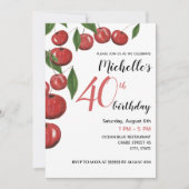 Sweet Cherries Aquarellbilder Geburtstag Einladung (Vorderseite)