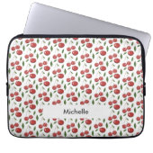 Sweet Cherries Aquarellbilder Mit Monogramm Laptopschutzhülle (Vorderseite)
