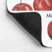 Sweet Cherries Aquarellbilder Mit Monogramm Mousepad (Ecke)