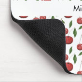 Sweet Cherries Aquarellbilder Mit Monogramm Mousepad (Ecke)