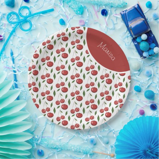 Sweet Cherries Aquarellbilder Pappteller (Party)