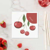 Sweet Cherries Aquarellbilder Serviette (Beispiel)