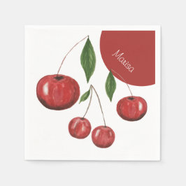 Sweet Cherries Aquarellbilder Serviette