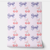 Sweet Cherries & Bows Kinderzimmer Tapete (Abrollen)