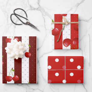 Sweet Cherries Decoupage Geschenkpapier Set
