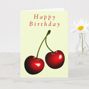 Sweet Cherries Geburtstagskarte Karte