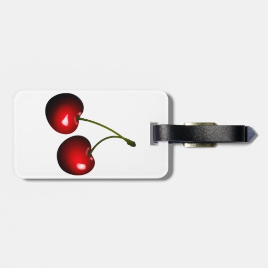 Sweet Cherries Gepäckmarke Gepäckanhänger (Rückseite horizontal)
