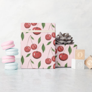 Sweet Cherries Illustrationsmuster für Wasserfarbe Geschenkpapier