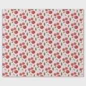 Sweet Cherries Illustrationsmuster für Wasserfarbe Geschenkpapier (Flach)