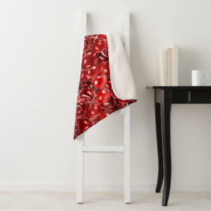 Sweet Cherries Muster Sherpadecke