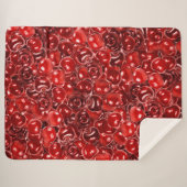 Sweet Cherries Muster Sherpadecke (Vorderseite (Horizontal))