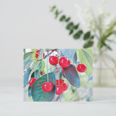 Sweet Cherries Postcard Postkarte (Stehend Vorderseite)