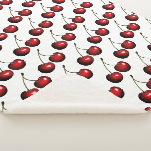 Sweet Cherries Sherpa Blanket - Farbe auswählen Sherpadecke