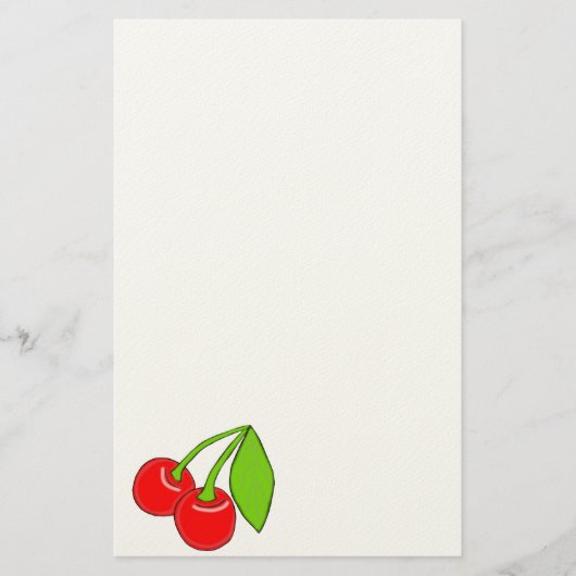Sweet Cherries Stationery Briefpapier (Vorderseite)