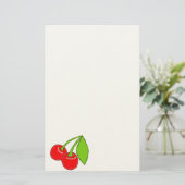 Sweet Cherries Stationery Briefpapier (Stehend Vorderseite)
