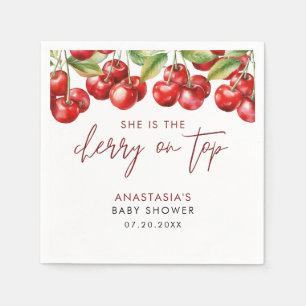 Sweet Cherry Baby Dusche Serviette