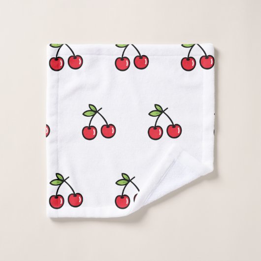 Sweet Cherry Bath Towel Set (Waschlappen)