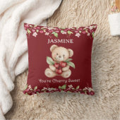 Sweet Cherry Bear Name Pillow Kissen (Decke)