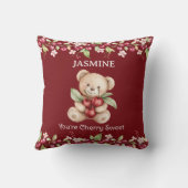Sweet Cherry Bear Name Pillow Kissen (Rückseite)