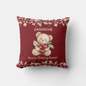 Sweet Cherry Bear Name Pillow Kissen (Vorderseite)