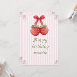 Sweet Cherry Birthday - Rosa & Weiß Elegance Einladung