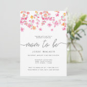 Sweet Cherry Blossoms Babydusche Einladung (Stehend Vorderseite)